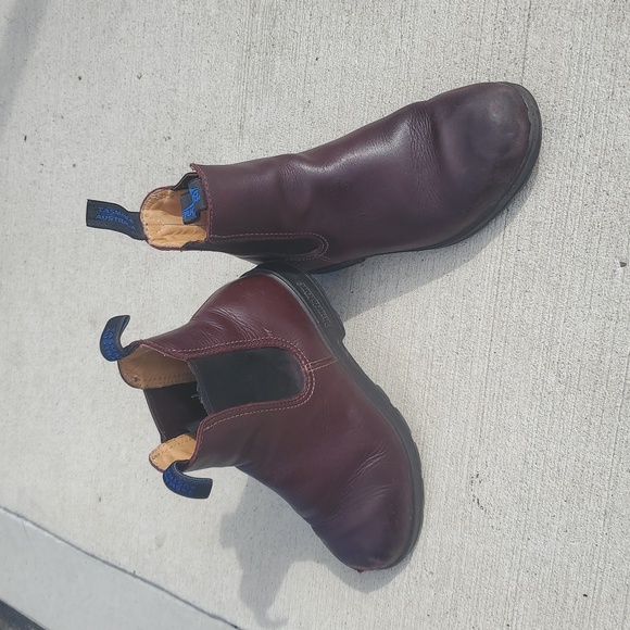 Blundstone Dark Burgundy Chelsea Boots 8.5 - Picture 1 of 10